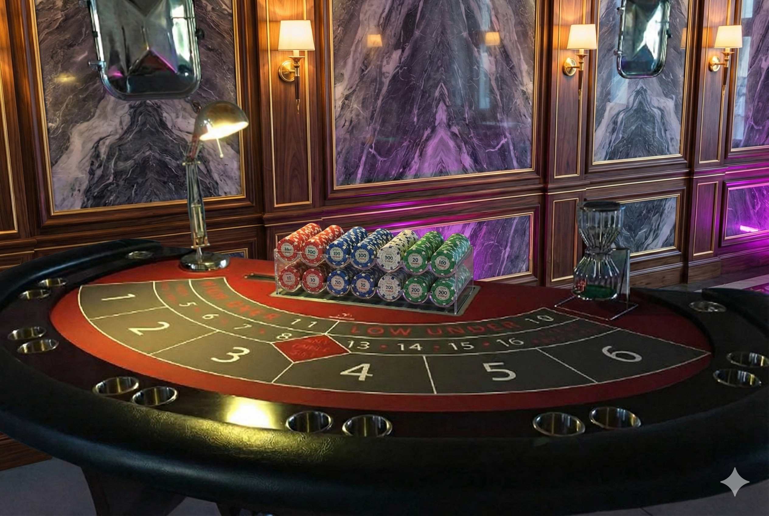 Table de jeu de dés Chuck a Luck